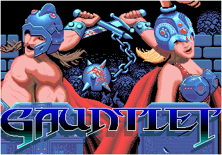 Gauntlet title screen for Sega Mega Drive